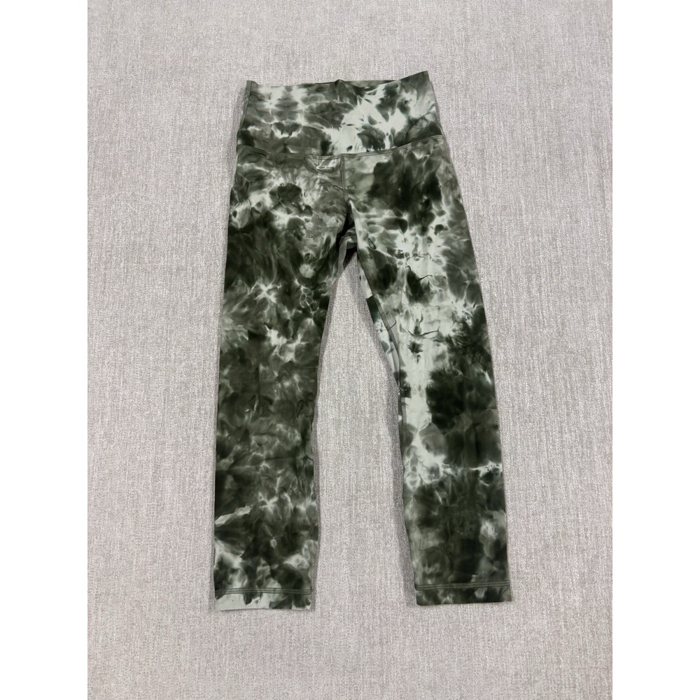 Lululemon Align High-Rise Crop 21" Diamond Dye Light Sage Medium Olive Size 4